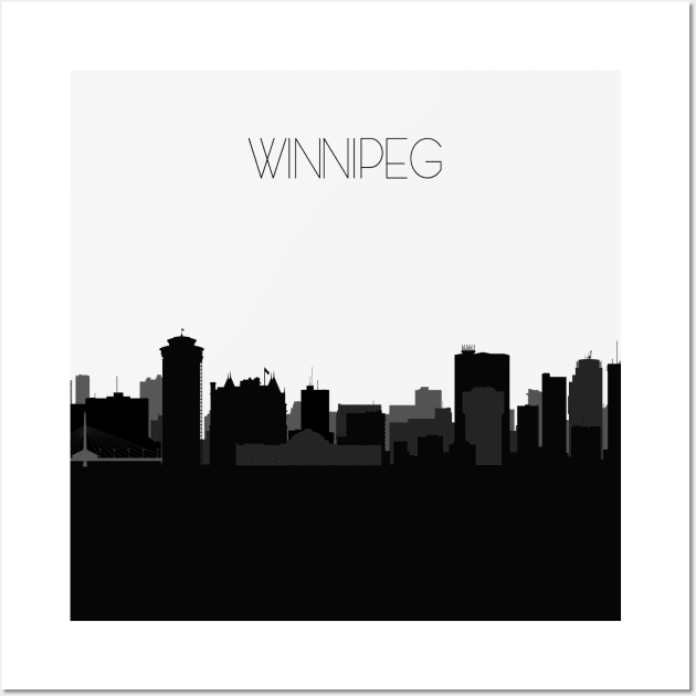 Winnipeg Skyline Wall Art by inspirowl